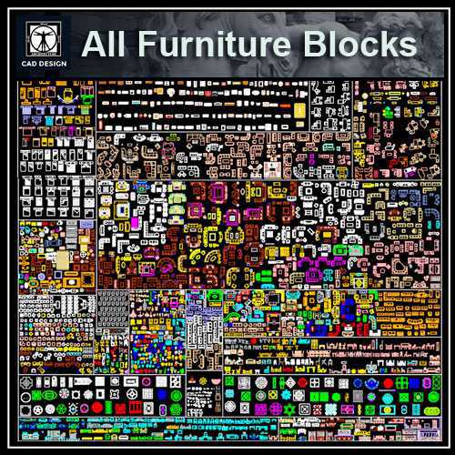 ᩁll Furniture CAD Blocks᪭High quality DWG FILES library for architects, designers, engineers and draftsman